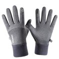 thumbnail image 2 of CHUANK BetterZ Winter Warm Waterproof Windproof Non-Slip Touch Screen Gloves Outdoor Equipment Linen Grey L, 2 of 13