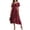 Wine, variant on KICILVS Victorian Dress for Women Color Block Square Neck Bell Sleeve Tie Front Flared Maxi Length Party Dress Gown Beige