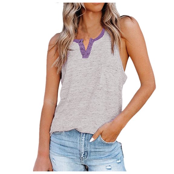 Sngxgn Women's Lace Cami Tank Top Basic V Neck Camisole Spaghetti Strap Tops(Purple,S)