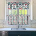 thumbnail image 3 of Kitchen Curtains 24 Inch Short - 3 Panel Set, Shark Whale Dolphin Ocean Theme, Rod Pocket Window Curtain, 100% Polyester for Nautical Farmhouse Kitchen, Easy Wash, 3 of 6