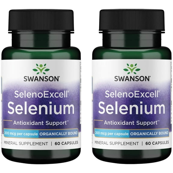 Swanson Selenoexcell Selenium 200 mcg 60 Capsules (2 Pack)