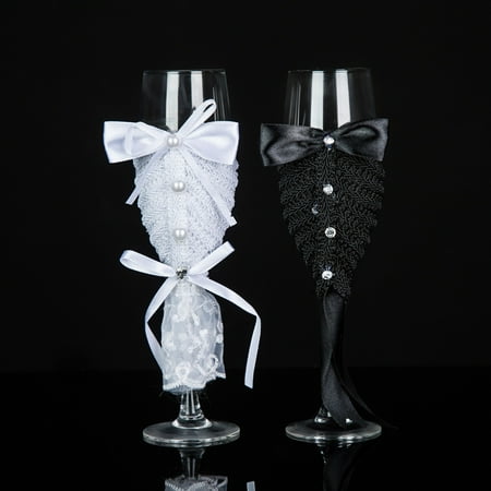 glasses flutes champagne groom bride toast swarovski crystal idea handmade gift dialog displays option button additional opens zoom