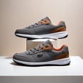 thumbnail image 2 of Men's Large Size Heavy-Duty Sneakers - Upper & PVC Sole, Casual Wear - Breathable for swollen Feet (Big & Tall) Low-Top Lace-Up Running/Gym/Shoe - Cushioned Comfortable for Athletic Training, 2 of 5
