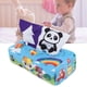 thumbnail image 5 of Juguete de caja de pañuelos de felpa caja de pañuelos respetuosa con la piel juguetes para bebés patrón de animales con fondo ponderado con papel de malla para jugar en casa ANGGREK Otros, 5 of 8