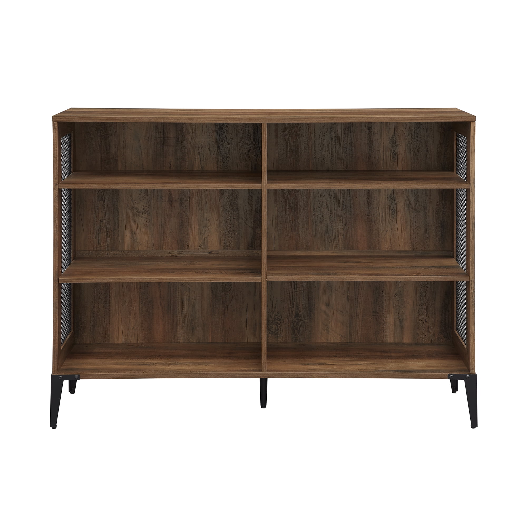 Walker Edison Designs Jeremy 6-Shelf Reclaimed Bookcase, Barnwood