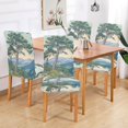 thumbnail image 2 of Yayeee 2 Pack Dining Chair Covers Stretch Parson Chairs Slipcovers Seat Protector, Beige Mountain, 2 of 6