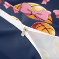 thumbnail image 4 of Castle Fairy Pink Bow Orange Basketball Duvet Cover King, Sport Theme King Bedding, Black Blue,Navy Blue Reversible,3 Pieces,1 Duvet Cover and 2 Pillowcases, 4 of 6