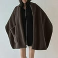 thumbnail image 6 of Ediodpoh Ladies Fashion Casual One Large Pocket Lamb Wool Warm Shawl Scarf for Outdoor and Home Use Coffee, 6 of 6
