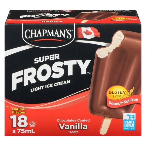 Chapman's Super Frosty Light Ice Cream Bars, 18 x 75mL