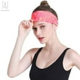 thumbnail image 2 of Gustave Sports Headband Elasitic Sweatband, Yoga Hairband Moisture Wicking for Cylcing Running Fitness Elastic Head Scarf (Red), 2 of 9