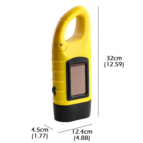 Arestory Hand Crank Solar Flashlight, Emergency Flashlight Hand Crank,Portable LED Handheld Survival Flashlight,Hand Crank Solar Flashlight for Camping,Outdoor,Hiking,No Battery Require-Black