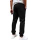 thumbnail image 4 of Ceisia Men Solid Color Corduroy Straight Leg Pants Elastic Waist Drawstring Gift Casual Trousers, 4 of 7