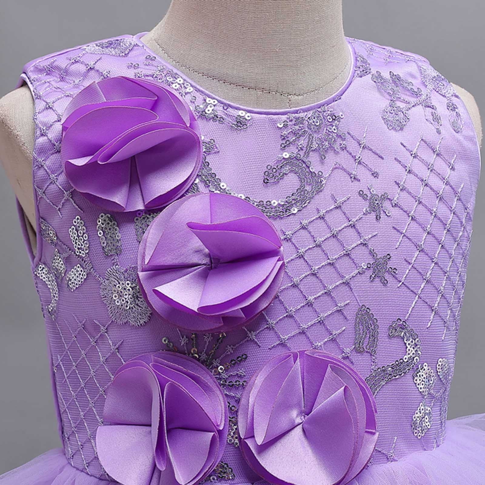 FDDMis Christmas Dresses for Girls 7-8 3t Christmas Outfit Girls Baptism Outfits for Boys Toddler Flower Girl Dress Boys Clothes Gifts for 12 Year, Purple 8-9 Years