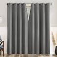 thumbnail image 6 of No. 918 Brandon 2-Piece Magnetic Closure Room Darkening  Grommet Top Curtain Panel, Gray, 54.0”W x 84"L, 6 of 9