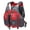Red, variant on Dazzduo Adjustable Unisex Padded Floating Fishing Vest Pack, Blue