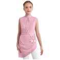 thumbnail image 1 of Alvivi Robe de Patinage Artistique pour Filles Enfants Robe de Danse Dos Nu Scintillant avec Ourlet en Strass Robe de Performance Rose 12, 1 of 5