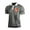 Gray, variant on Yiaimeir Men's Three Button Printed Lapel Short Sleeve T-Shirt Top Streetwear,Size M-3XL