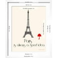 thumbnail image 5 of Art.com Paris Travel Poster With Eiffel Tower Art Print by Jan Weiss, White Frame Wall Art, 17" x 21", 5 of 5