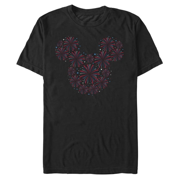 Mens Mickey & Friends Fireworks Logo T Shirt