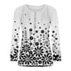 thumbnail image 3 of Camisas Awdenio para mujer, blusa informal de moda juvenil, cuello en V, camisa de tres cuartos, tops estampados de otoño, sudaderas, ofertas, 3 of 4