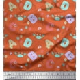 thumbnail image 1 of Soimoi Poly Georgette Fabric Crab,Balloons & Alphabets Kids Printed Fabric 1 Yard 52 Inch Wide, 1 of 3