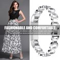 thumbnail image 4 of ZOUSSIQI Stainless Steel Replacement Bracelet Strap with Rhinestone for Fitbit Alta Silver&White EL225#75221, 4 of 9
