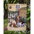 thumbnail image 3 of Carolines Treasures BDBA0312GF Basset Hound at the gate Flag Garden Size  Small multicolor, 3 of 3