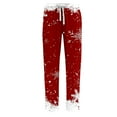 thumbnail image 4 of Garbnen Christmas Pajamas Pants for Men Santa Printed Wide Leg Men's Pajama Bottoms Elastic Waist Funny Fall Winter Merry Xmas Print Soft Mens Sleep Pants, 4 of 6