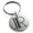 Silver, variant on Stainless Steel Letter R Initial Metro Retro Monogram Engraved Small Medallion Circle Charm Keychain Keyring