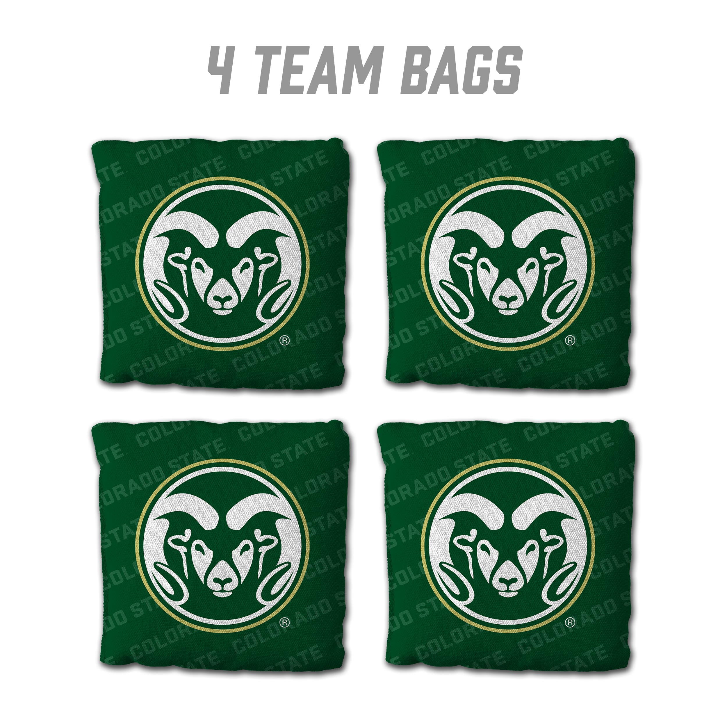 NCAA Colorado State Rams Cornhole Bags - 4PK - Green