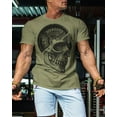 thumbnail image 3 of Gymish SkullPlate Workout T-Shirt for Men, Skull Weight Plate Gym Shirt, Funny Gym Tee, Men's Workout Shirt, Lifting T-Shirt, Powerlifting & Bodybuilding Tee, 3 of 5