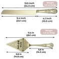 thumbnail image 6 of Orblue Wedding Cake Knife and Server Set - Premium, Beautifully Engraved Cutting Set - Elegant Keepsake for Newlyweds - Light Gold, 6 of 9