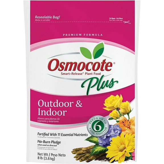 Osmocote 274850 8 LB Bag Of Timed Release Outdoor Indoor Plant Food Plus Fertilizer - Quantity of 2