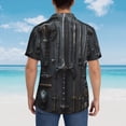thumbnail image 4 of Honeii Fantasy Medieval Weaponry Print Men’s Hawaiian Shirt,Classic Button-Down Short Sleeve Shirt, for Beach, Vacation, and Outdoor Activities,Small, 4 of 7