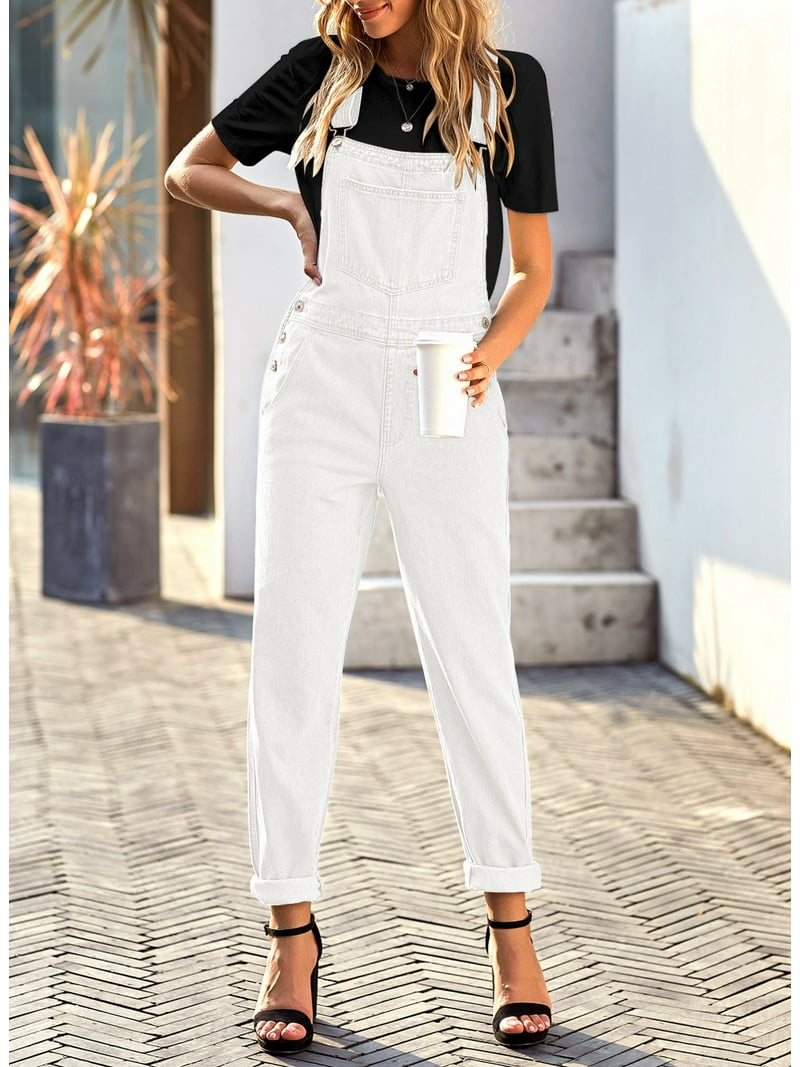 LookbookStore Women's Classic Denim Bib Overalls Adjustable Straps