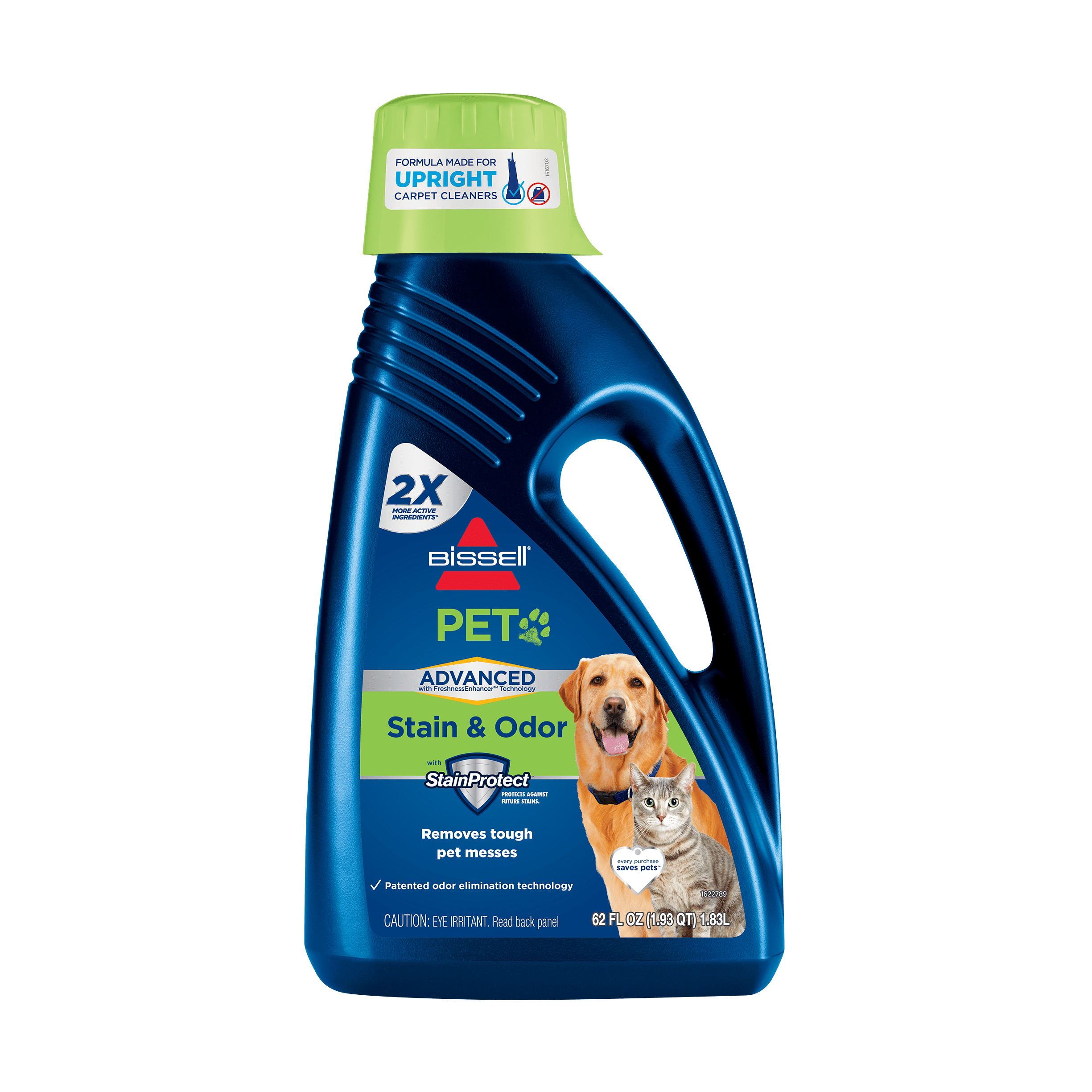 (4 pack) BISSELL Pet Stain Odor Remover and Carpet Solution, 62 Fluid Ounces 88N2