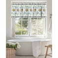 thumbnail image 4 of Curtain Valance for Windows,Pastoral Daisy Flower Kitchen Valances Rod Pocket Short Curtains,Rustic Eucalyptus Leaf Buffalo Check Window Treatment Panel for Bedroom Bathroom 42x12in, 4 of 9