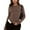 Brown, variant on Crop Tops Jr Womens V Neck Long Sleeve Cute Thermal Basic Tee Athletic Fashion Juniors Layering Tight Shirt Workout Slim Fitted Teen Girls Y2k Tops Green S