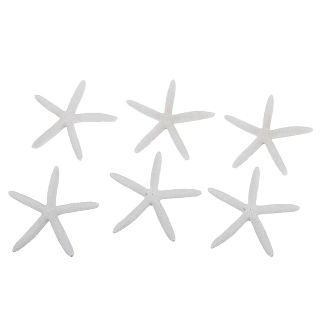 6pcs Fingered White 12cm Pointer Beach Wedding Sunnimix Estrella de mar de resina