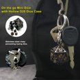 thumbnail image 4 of Haxtec 6mm Mini DND Dice Set With Hollow Dice Case Necklace Cool Keychain Dice-Antique Copper Black Gold Cage, 4 of 7