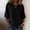 A Black, variant on Dressy Casual Cotton Linen Top Women Round Neck 3/4 Flare Bell Sleeve Solid Pattern Loose Longline Blouse Business Summer Shirt A Black 3XL