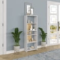 thumbnail image 4 of Ada Home Decor Diosp Multiple Tier Open Shelf Modern Bookcase, Oak/White, 4 of 7