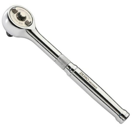 UPC: 0035794381509 | Zero Degree 1/4  inch Drive Gearless Ratchet Nickel Plated 1  Turning Arc 38150