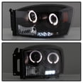 thumbnail image 7 of Black 2006-2008 Dodge Ram LED Halo Projector Headlights Lights Lamps Left+Right, 7 of 7