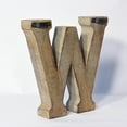 thumbnail image 5 of Handmade Eco-Friendly Wall Mount & Table Top Décor Gray Antique "W" Wood Alphabet Letter Block, 5 of 8