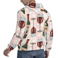 thumbnail image 3 of Hoodies for Men - Wine Print No.J920 Long Sleeve Comfrt Men'S Fashion Hoodies & Sweatshirts, Sweatshirts for Men Hoodies Pullover Clothing Clothes with Pouch, 3 of 7