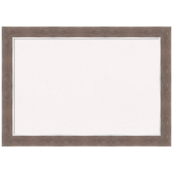 Amanti Art White Cork Board Framed Noble Mocha Bulletin Board 27 in. x 19 in.