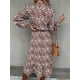 thumbnail image 3 of Vestidos Para Mujer Vestido de Manga Larga Casual de Moda Botón Dividido Dobladillo Con Volantes Cuello en V Media Pantorrilla Odeerbi ODB171989, 3 of 8