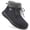 Gray, variant on Women's Snow Boots Faux Fur Lined Short Boots Side Zipper Non Slip Outdoor Winter Boots for Women