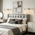 thumbnail image 3 of Deyidn 26" Modern 3-Light Chrome Bathroom Vanity Light - Dimmable Bathroom Transitional Fixture with Crystal Glass Shades, 3 of 9